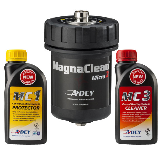 ADEY MagnaClean Micro Filter & Chemical 2pk ADEY MagnaClean Micro Filter & Chemical 2pk
