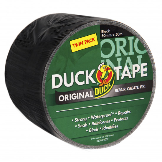 Duck Tape Original Twin Pack Black 50mm x 50M Duck Tape Original Twin Pack Black 50mm x 50M