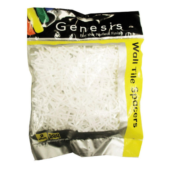 Genesis 555 2mm Wall Tile Spacers Cross Pack x 500
