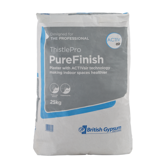 British Gypsum ThistlePro PureFinish 25kg Bag British Gypsum ThistlePro PureFinish 25kg Bag