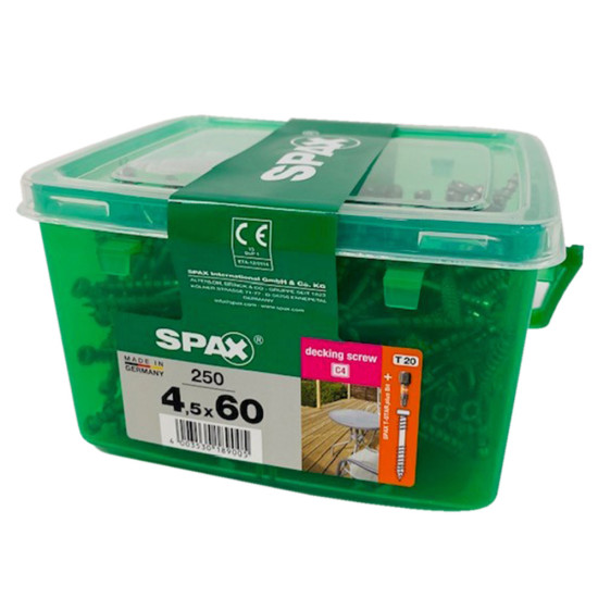 SPAX T-Star Wirox coated Decking Screw 4.5 x 60mm Qty 250 SPAX T-Star Wirox coated Decking Screw 4.5 x 60mm Qty 250