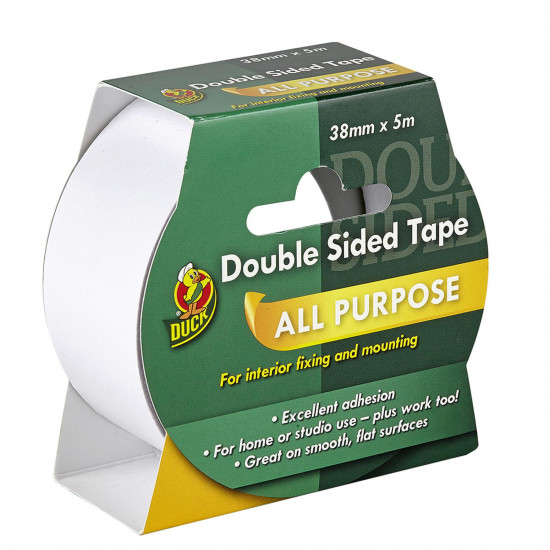 Duck Tape double sided tape 38mm x 5m White Duck Tape double sided tape 38mm x 5m White