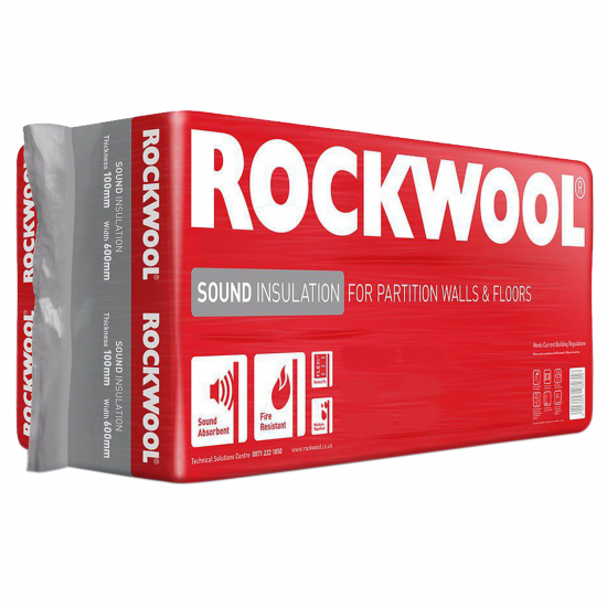 Rockwool Sound Insulation Slab 1200 x 600 x 50mm 8.64m2 Rockwool Sound Insulation Slab 1200 x 600 x 50mm 8.64m2