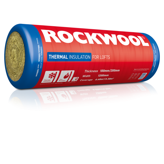 Rockwool Thermal Insulation Roll 100mm 1200mm x 2750mm Rockwool Thermal Insulation Roll 100mm 1200mm x 2750mm