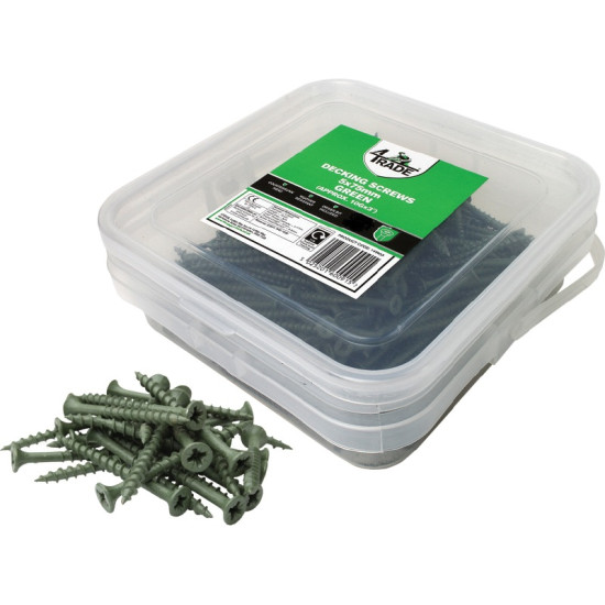 Decking Screw 4 x 50mm Green Tub 500 Decking Screw 4 x 50mm Green Tub 500