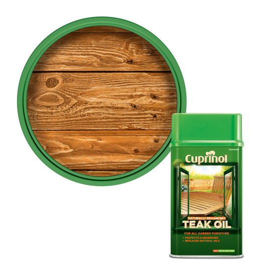 Cuprinol Naturally Enhancing Teak Oil 1L Clear