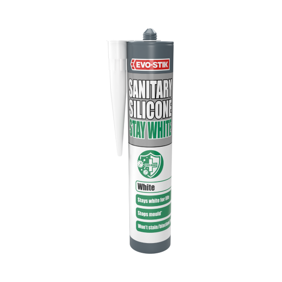 Evo-Stik Stay White Sanitary Silicone Sealant White
