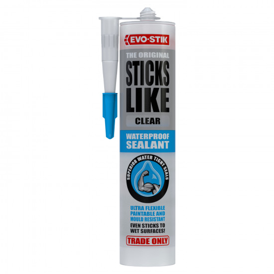 Evo-Stik Sticks Like Sealant Clear 290ml Evo-Stik Sticks Like Sealant Clear 290ml
