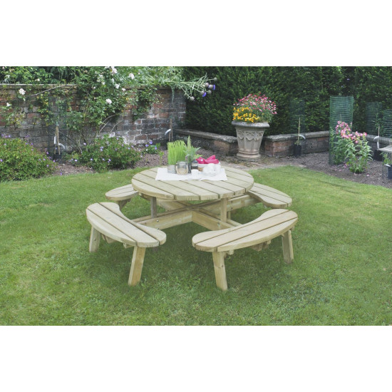 Circular Picnic Table Pressure Treated 2060 x 720 x 2060mm Circular Picnic Table Pressure Treated 2060 x 720 x 2060mm