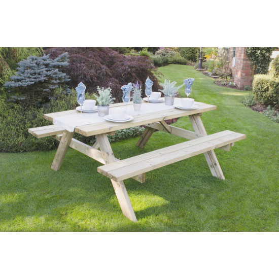 Large Rectangular Picnic Table Pressure Treated 1530 x 770 x 1770mm Large Rectangular Picnic Table Pressure Treated 1530 x 770 x 1770mm