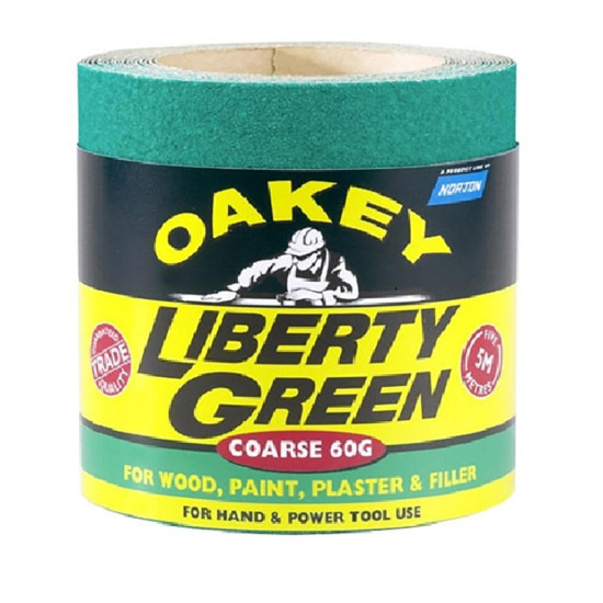 Oakey Liberty Green Roll P60 115mm x 5m Oakey Liberty Green Roll P60 115mm x 5m
