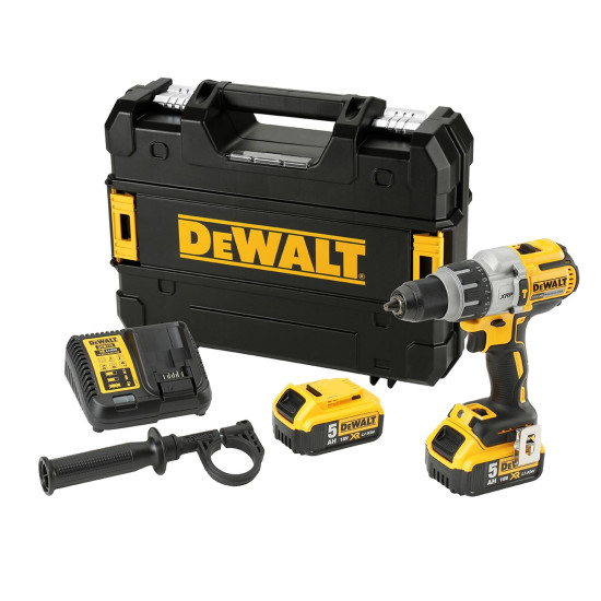 DeWalt XR 18V Cordless Brushless 3 Speed Combi Drill 2 X 5Ah Li-Ion Batteries DCD996P2 DeWalt XR 18V Cordless Brushless 3 Speed Combi Drill 2 X 5Ah Li-Ion Batteries DCD996P2