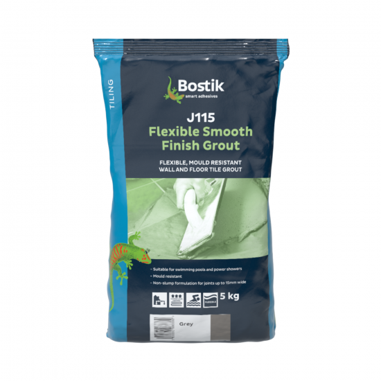 Bostik J115 Smooth Finish Grey Grout 5kg Bostik J115 Smooth Finish Grey Grout 5kg