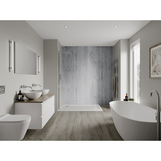 Multipanel Linda Barker Bathroom Wall Panel Unlipped Concrete Formwood 6362 Multipanel Linda Barker Bathroom Wall Panel Unlipped Concrete Formwood 6362