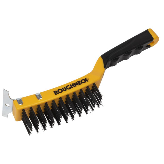 Roughneck Heavy Duty Wire Brush With Scraper Roughneck Heavy Duty Wire Brush With Scraper