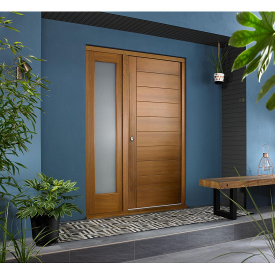 Oslo External Oak Veneer Door 1981 x 838 x 44mm and Frame with Side Light 457... Oslo External Oak Veneer Door 1981 x 838 x 44mm and Frame with Side Light 457...