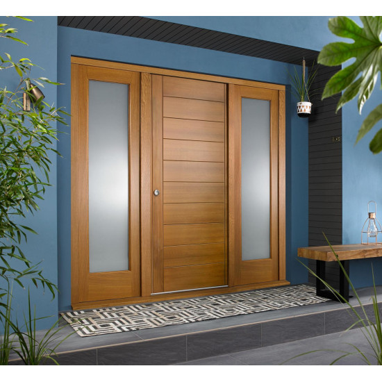 Oslo External Oak Veneer Door 1981 x 838 x 44mm and Frame with 2 Side Lights ... Oslo External Oak Veneer Door 1981 x 838 x 44mm and Frame with 2 Side Lights ...