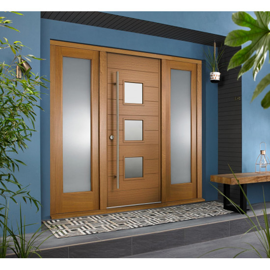 Malmo External Oak Veneer Door 1981 x 838 x 44mm andFrame with 2 Side Lights ... Malmo External Oak Veneer Door 1981 x 838 x 44mm andFrame with 2 Side Lights ...