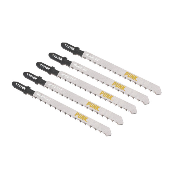 Punk Wood Cutting Jigsaw Blade Pack 5 T101BR Q Punk Wood Cutting Jigsaw Blade Pack 5 T101BR Q