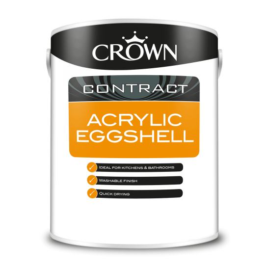 Crown Contract Acrylic Eggshell 5L Brilliant White Crown Contract Acrylic Eggshell 5L Brilliant White