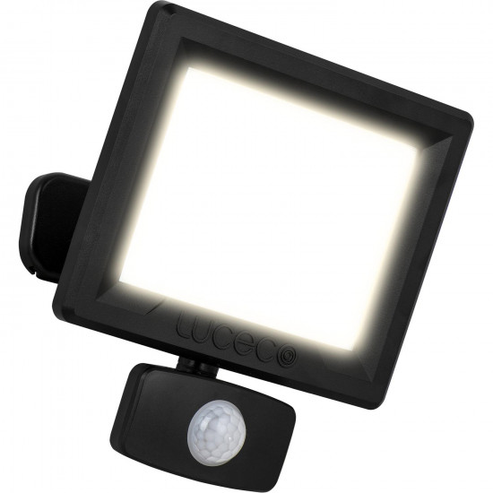 Luceco 30W LED Floodlight PIR Black 2400LM IP65 Luceco 30W LED Floodlight PIR Black 2400LM IP65