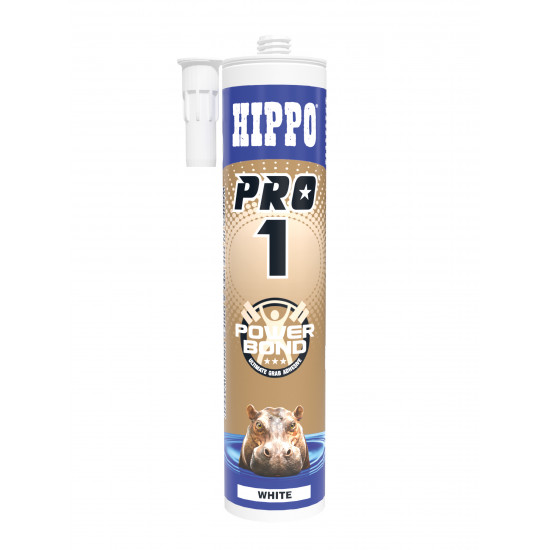 Hippo Pro 1 Ultimate Grab Adhesive White 290ml Hippo Pro 1 Ultimate Grab Adhesive White 290ml