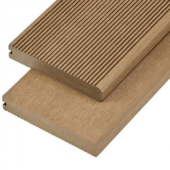 Cladco WPC Bullnose Decking Board Teak 150 x 25 x 4000mm Cladco WPC Bullnose Decking Board Teak 150 x 25 x 4000mm