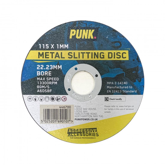 Punk 115mm Metal Cutting Disc Punk 115mm Metal Cutting Disc