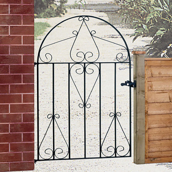 Classic Low Bow Top Single Metal Gate 991mm GAP x 1257mm High Zinc & Powder C... Classic Low Bow Top Single Metal Gate 991mm GAP x 1257mm High Zinc & Powder C...