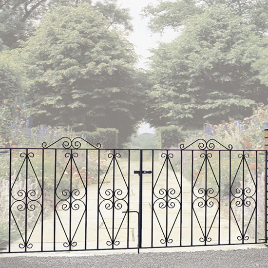 Stirling Double Driveway Metal Gates 2743mm GAP x 914mm High Zinc & Powder ST... Stirling Double Driveway Metal Gates 2743mm GAP x 914mm High Zinc & Powder ST...