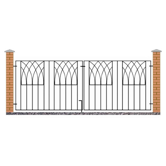 Abbey Double Driveway Metal Gates 2755mm GAP x 812mm High Zinc & Powder ABZP1... Abbey Double Driveway Metal Gates 2755mm GAP x 812mm High Zinc & Powder ABZP1...