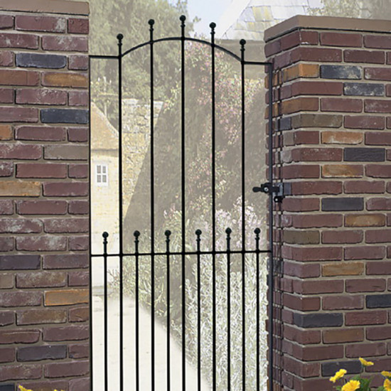 Manor Tall Bow Top Single Metal Gate 762mm GAP x 1910mm High Zinc & Powder MA... Manor Tall Bow Top Single Metal Gate 762mm GAP x 1910mm High Zinc & Powder MA...