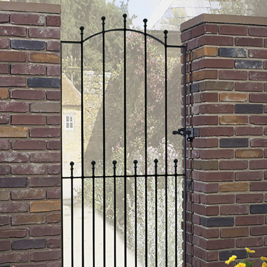 Manor Tall Bow Top Single Metal Gate 914mm GAP x 1930mm High Zinc & Powder MA... Manor Tall Bow Top Single Metal Gate 914mm GAP x 1930mm High Zinc & Powder MA...