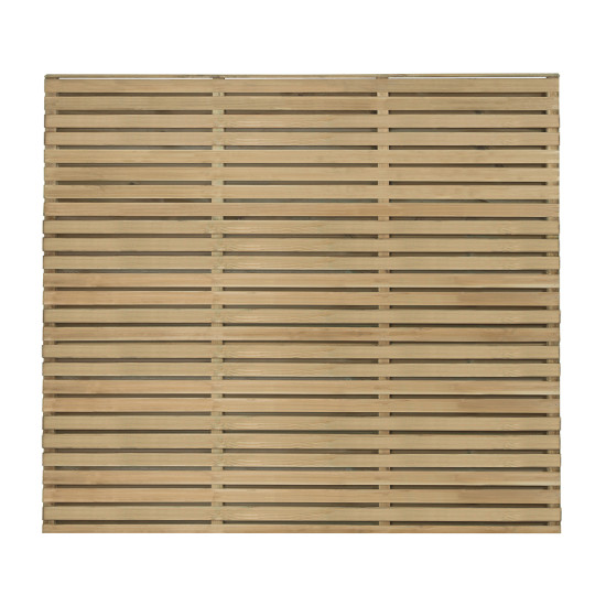 Forest Garden Double Slatted Fence Panel 1.83m x 1.52m Forest Garden Double Slatted Fence Panel 1.83m x 1.52m