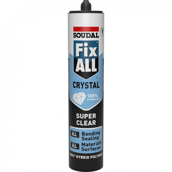 Soudal Fix All Crystal Sealant & Adhesive 290ml Clear Soudal Fix All Crystal Sealant & Adhesive 290ml Clear