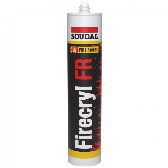 Soudal 310ml Firecryl Fire Resistant Sealant - White Soudal 310ml Firecryl Fire Resistant Sealant - White