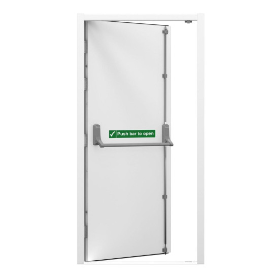 Lathams Right Hand Hinge Fire Escape Steel Door 2020 x 1095 x 90mm Lathams Right Hand Hinge Fire Escape Steel Door 2020 x 1095 x 90mm