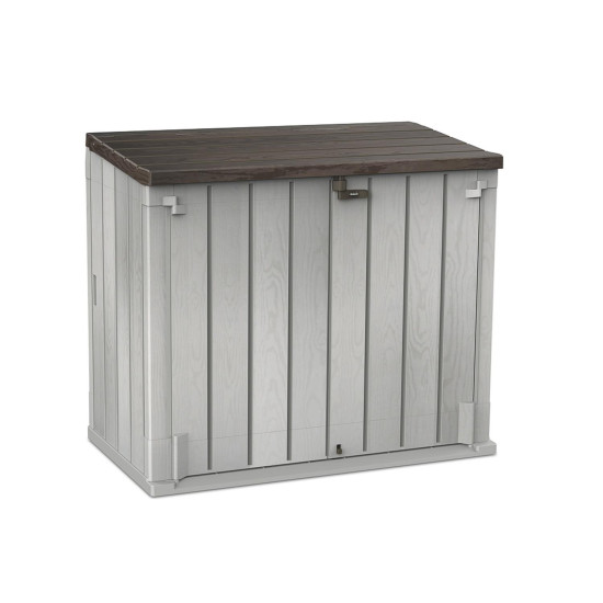 Forest Garden Extra Large Garden Storage Unit / Bin Store Grey 1200 Litre Forest Garden Extra Large Garden Storage Unit / Bin Store Grey 1200 Litre