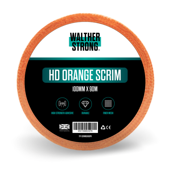 Walther Strong HD Orange Scrim 100mm x 90m Walther Strong HD Orange Scrim 100mm x 90m