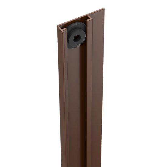 Durapost U Channel Cover Strip Sepia Brown 2100mm Home Delivered