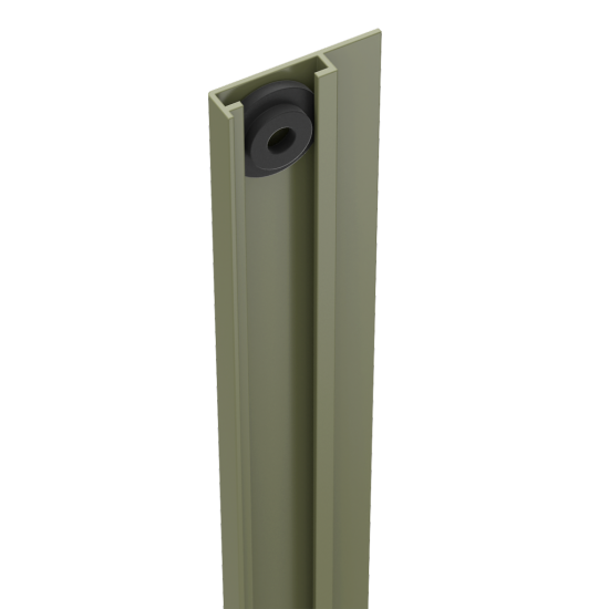 Durapost U Channel Cover Strip Olive Grey 2100mm Home Delivered Durapost U Channel Cover Strip Olive Grey 2100mm Home Delivered