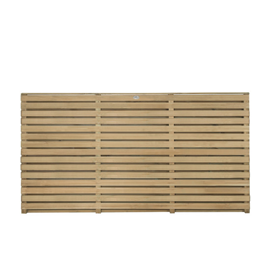 Forest Garden Pressure Treated Contemporary Single Slatted Fence Panel 6ft x... Forest Garden Pressure Treated Contemporary Single Slatted Fence Panel 6ft x...