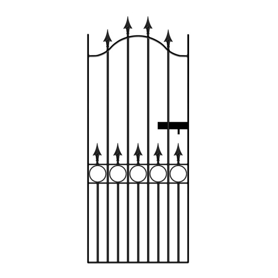Balmoral Tall Single Metal Gate 914mm GAP x 1905mm High Zinc & Powder BAZP32