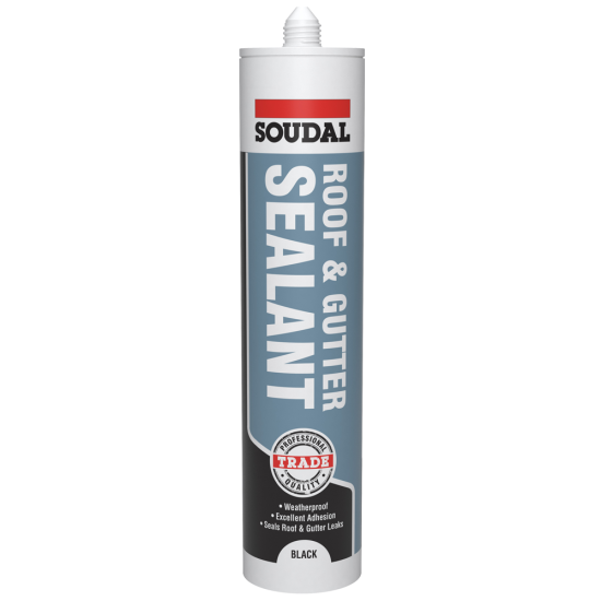 Soudal 290ml Roof & Gutter Sealant - Black Soudal 290ml Roof & Gutter Sealant - Black