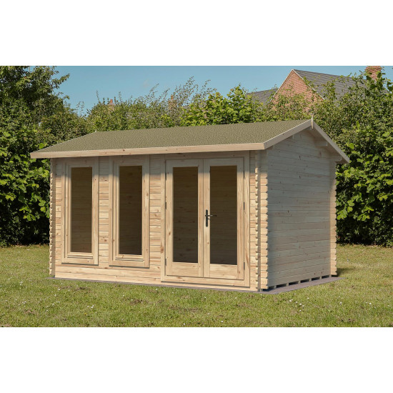 Forest Garden 4 x 3m Chiltern Cabin Single Glaze No Underlay Installed
