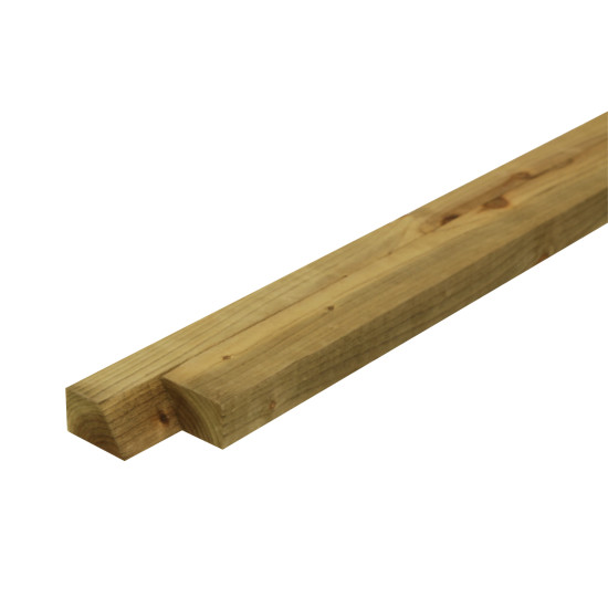47mm x 125mm x 3.6m Brown Treated Cant Rail 2EX 47mm x 125mm x 3.6m Brown Treated Cant Rail 2EX