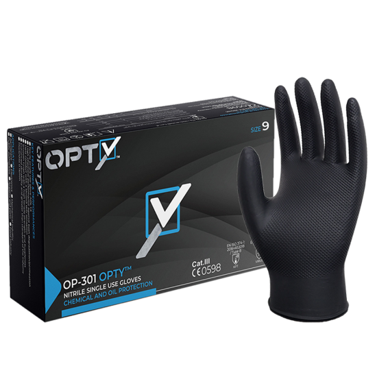 Opti Black Nitrile Disposable Large Gloves Box 100 Opti Black Nitrile Disposable Large Gloves Box 100