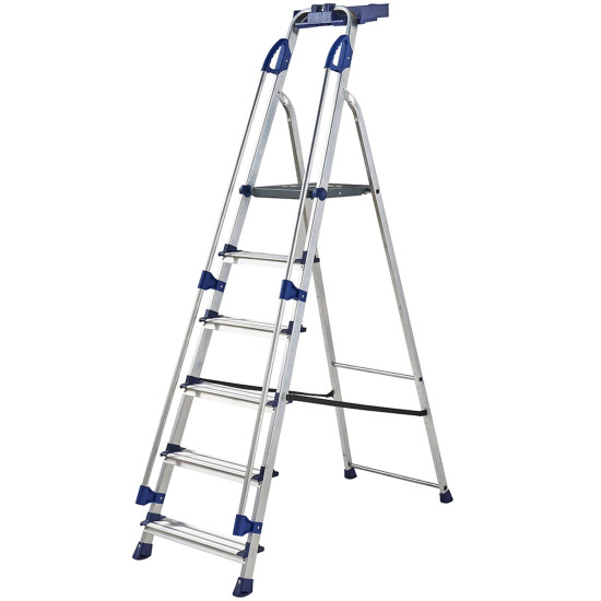 Werner 7050618L Workstation Stepladder 6 Tread Werner 7050618L Workstation Stepladder 6 Tread