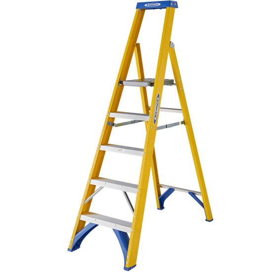 Werner 7170518 Fibreglass Platform Stepladder 5 Tread Werner 7170518 Fibreglass Platform Stepladder 5 Tread
