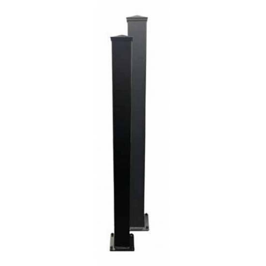 Readymade Gates RMGP02 Aluminium Flanged Gate Post 100 x 100 x 2400mm - Grey